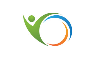 Healthy life Human fit sport logo sign illustration v.49