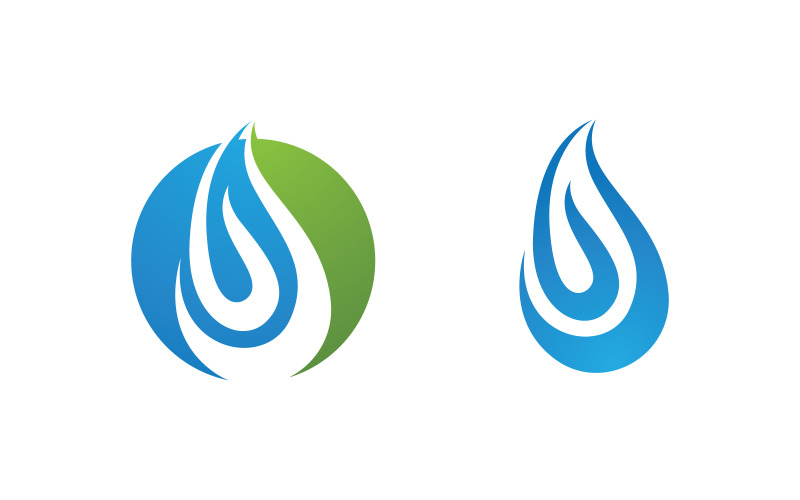 Water drop Plumbing Logo Template vector illustration v.106