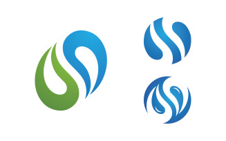 Water drop Plumbing Logo Template vector illustration v.109