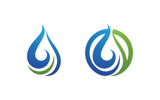 Water drop Plumbing Logo Template vector illustration v.110