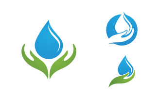 Water drop Plumbing Logo Template vector illustration v.113