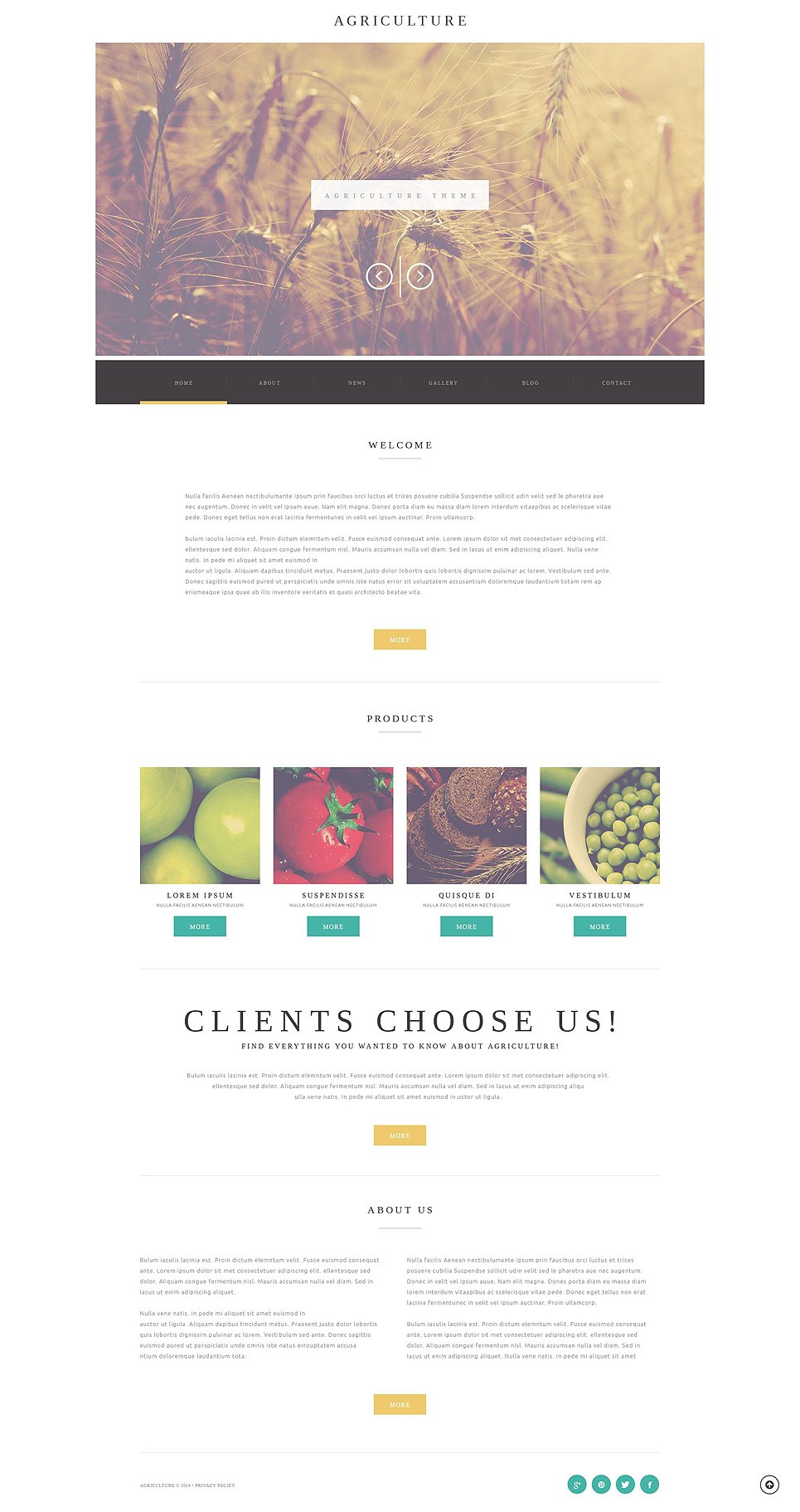 Agriculture Business WordPress Theme New Screenshots BIG