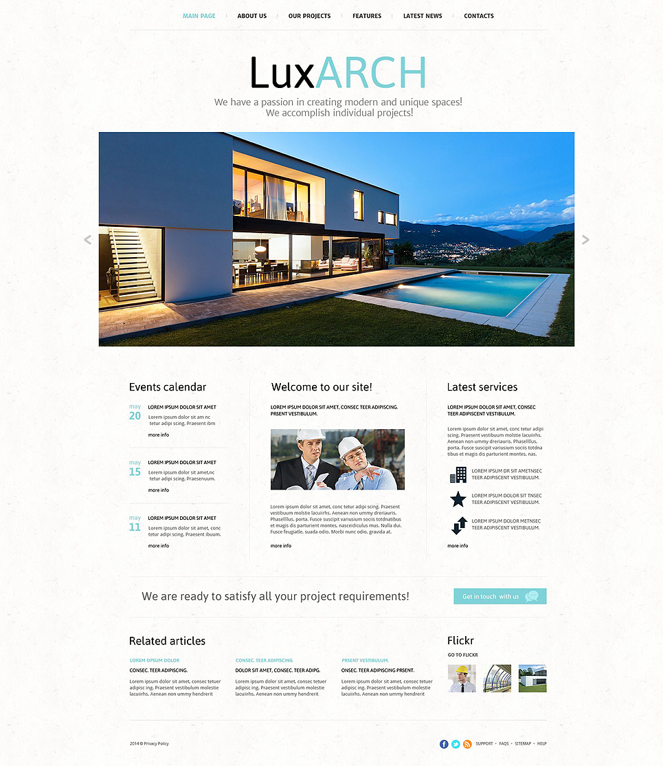 Architecture Joomla Template New Screenshots BIG