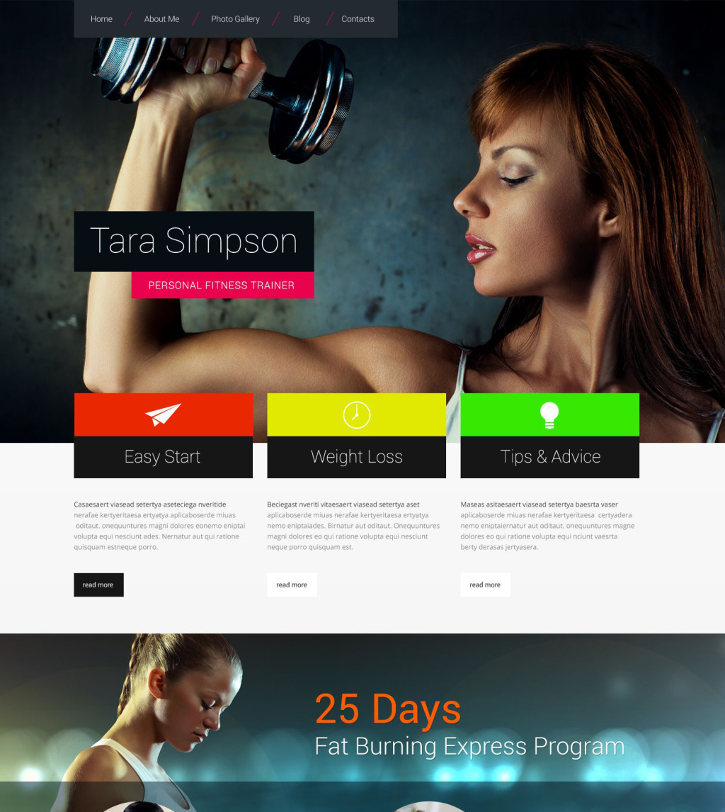 Bodybuilding Responsive site Template 52121