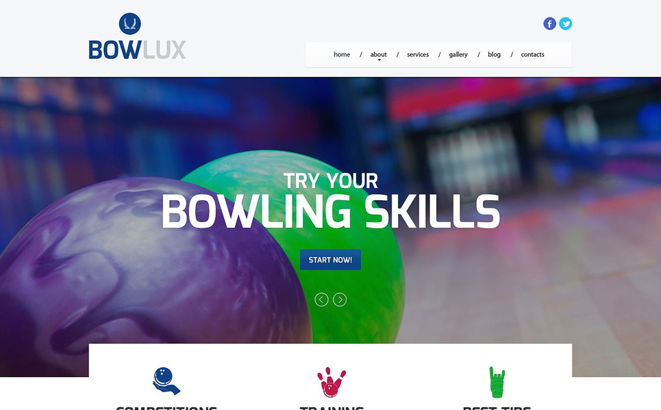 Bowling Responsive site Template 52135