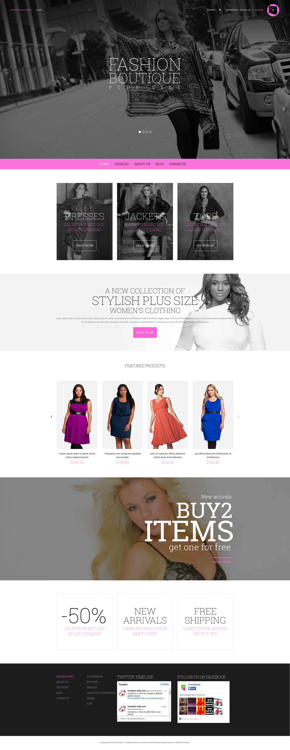 Curvy Fashion VirtueMart Template New Screenshots BIG