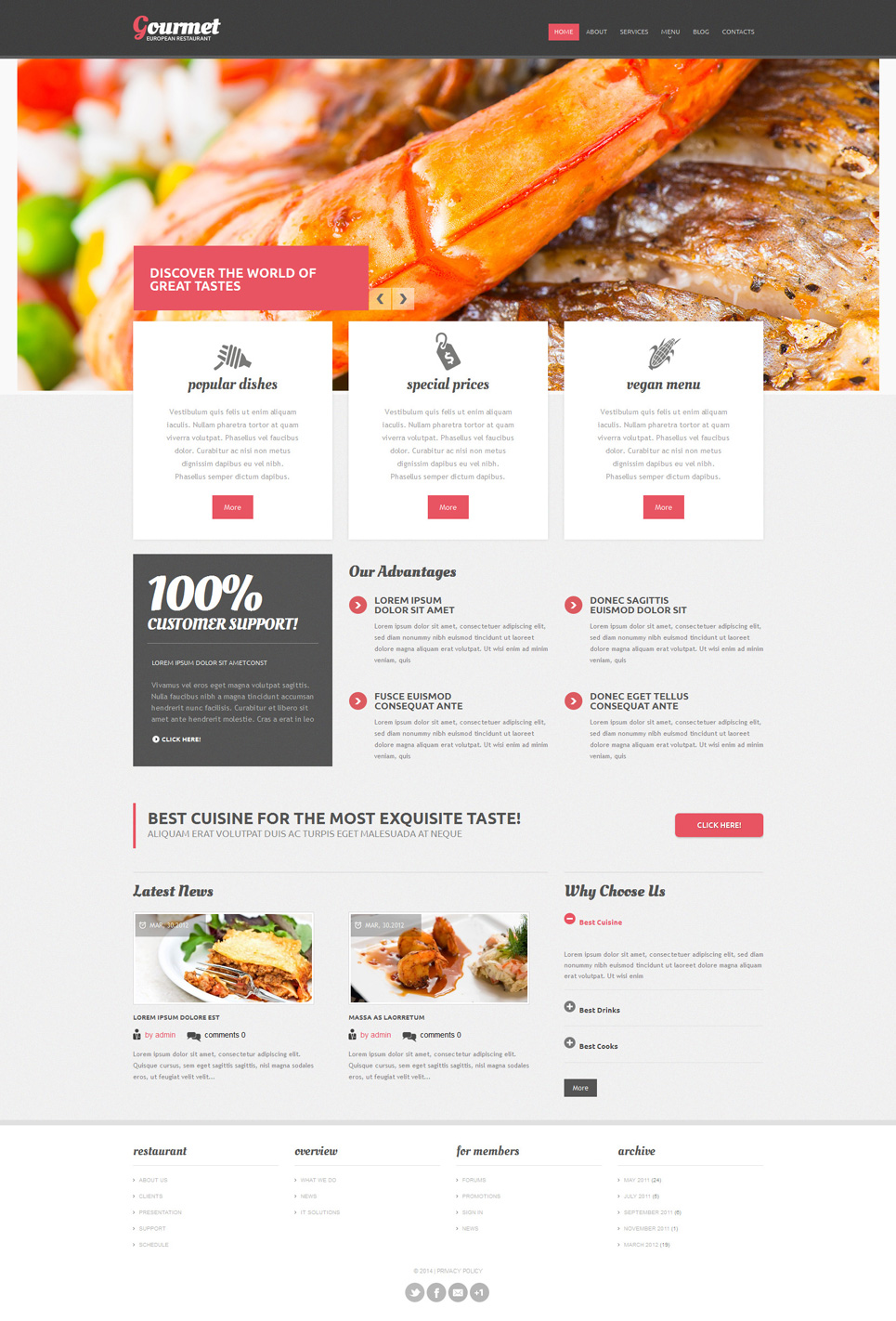 European Restaurant Responsive Drupal Template New Screenshots BIG
