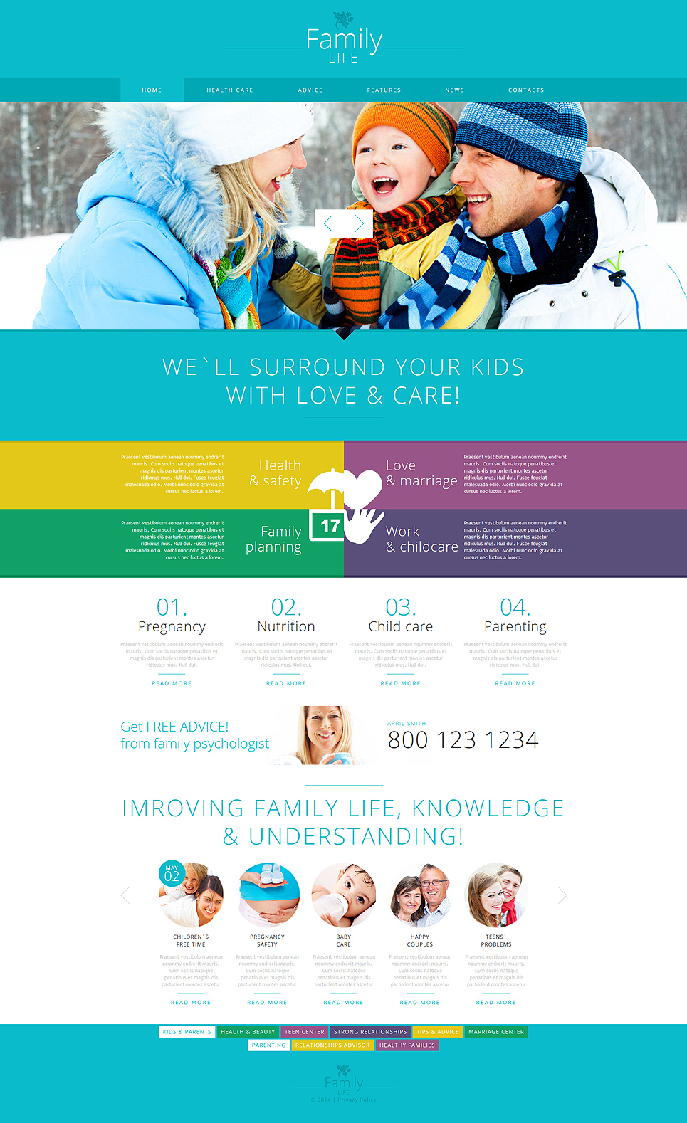Family Center Responsive Joomla Template New Screenshots BIG