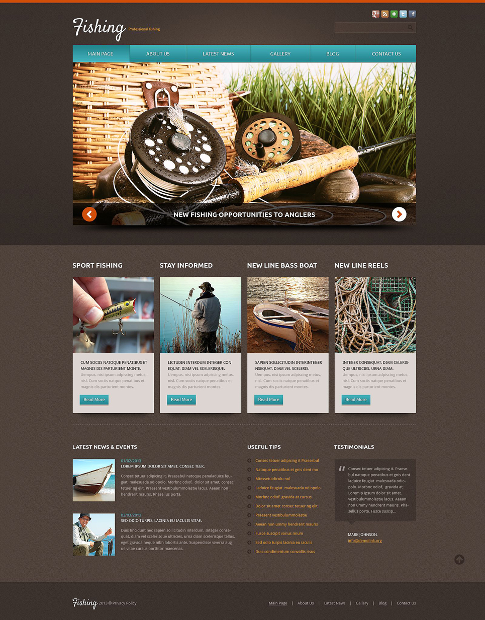 Fishing Responsive Joomla Template New Screenshots BIG