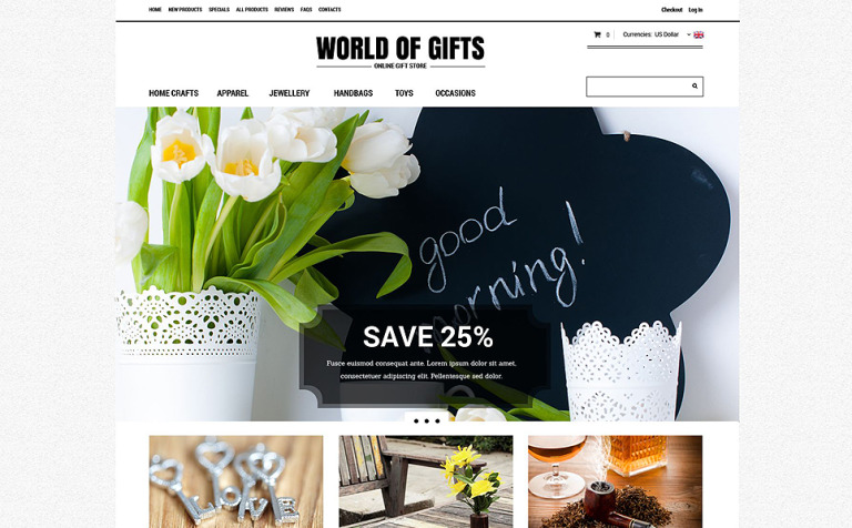 Gift Shop ZenCart Theme Big Screenshot Gift Shop ZenCart Template New Screenshots BIG