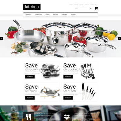 Kitchen Supplies Store PrestaShop Theme #52161