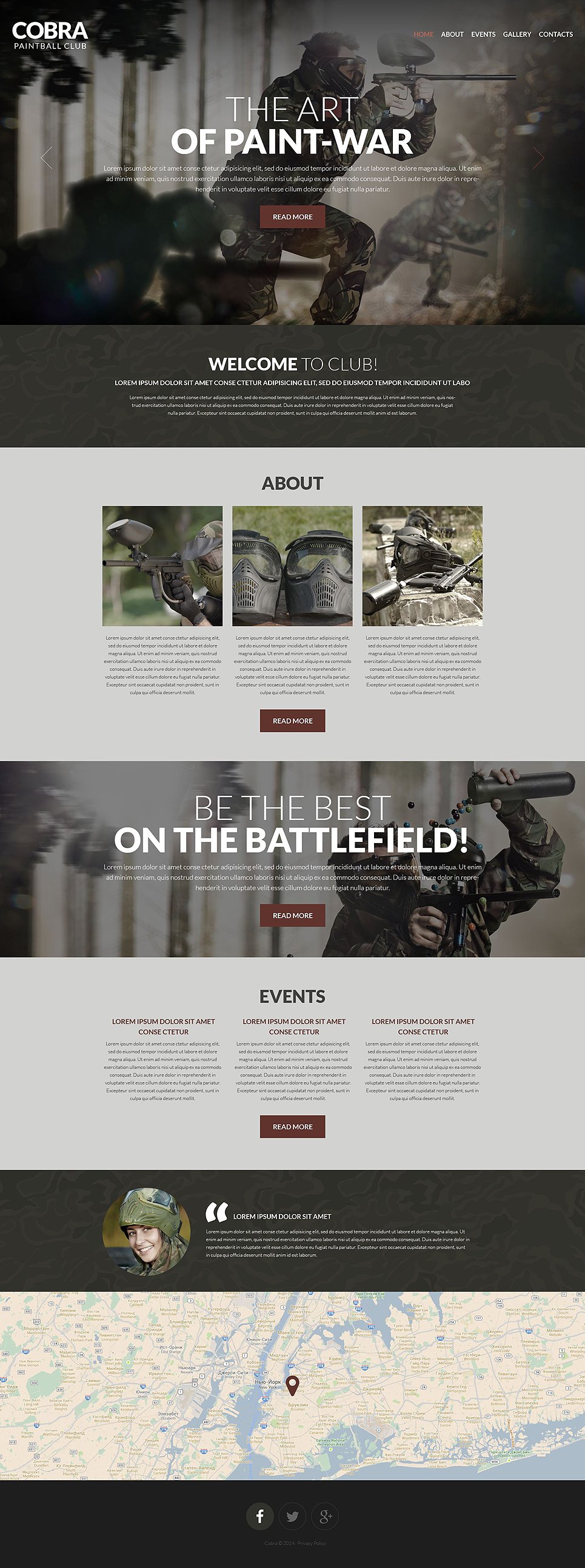 Paintball Responsive Website Template New Screenshots BIG