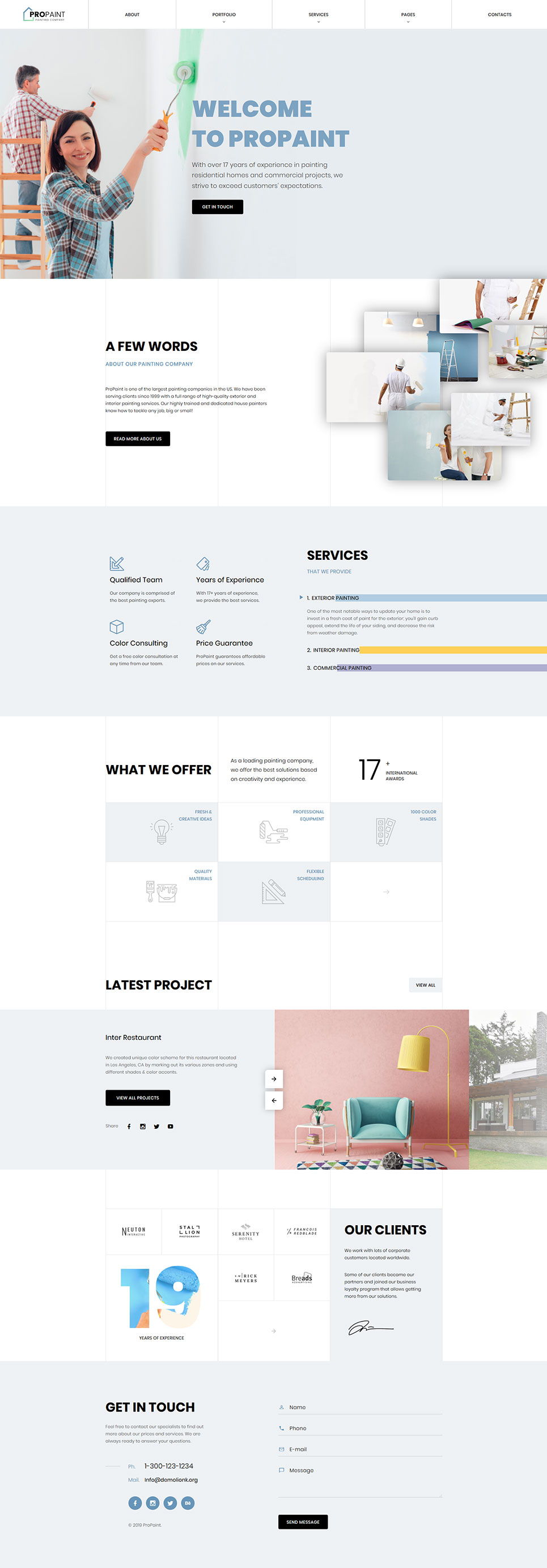 Painting Company Responsive Website Template New Screenshots BIG