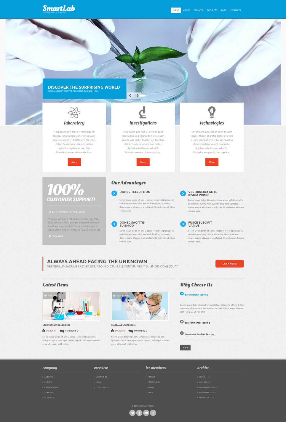 Science Lab Responsive Drupal Template New Screenshots BIG