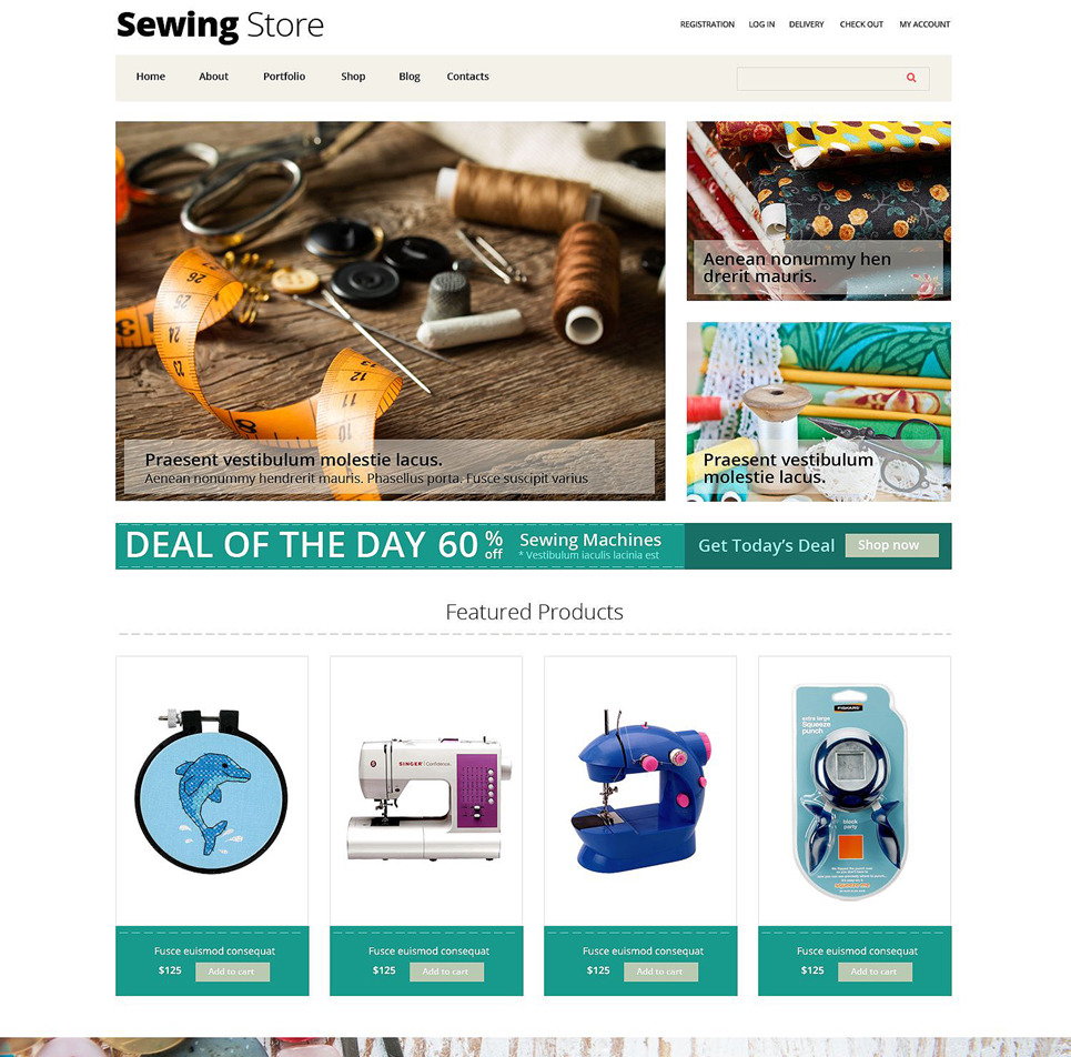 Sewing Store Bootstrap WooCommerce Theme Big Screenshot Sewing Store WooCommerce Theme New Screenshots BIG