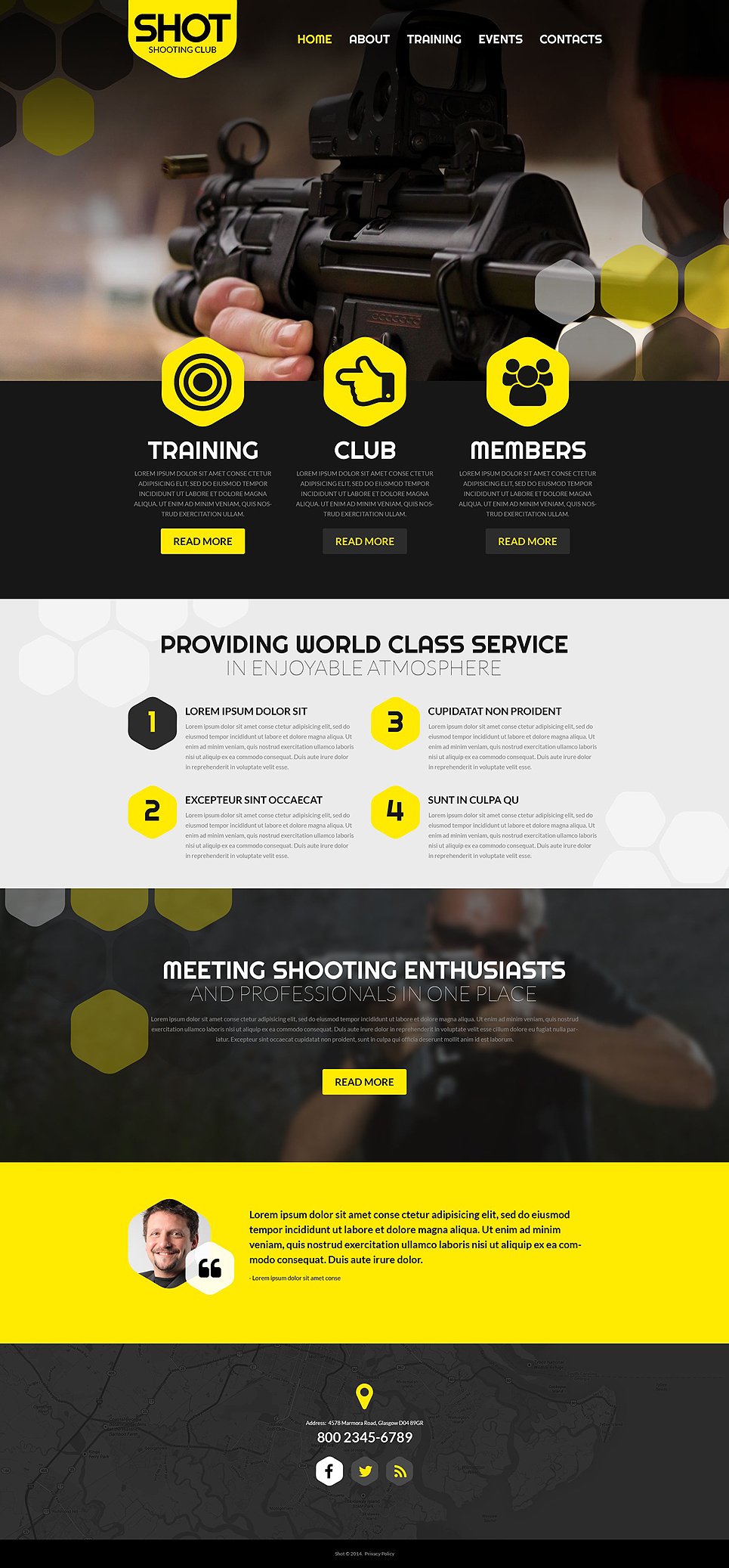Shooting Responsive Website Template New Screenshots BIG