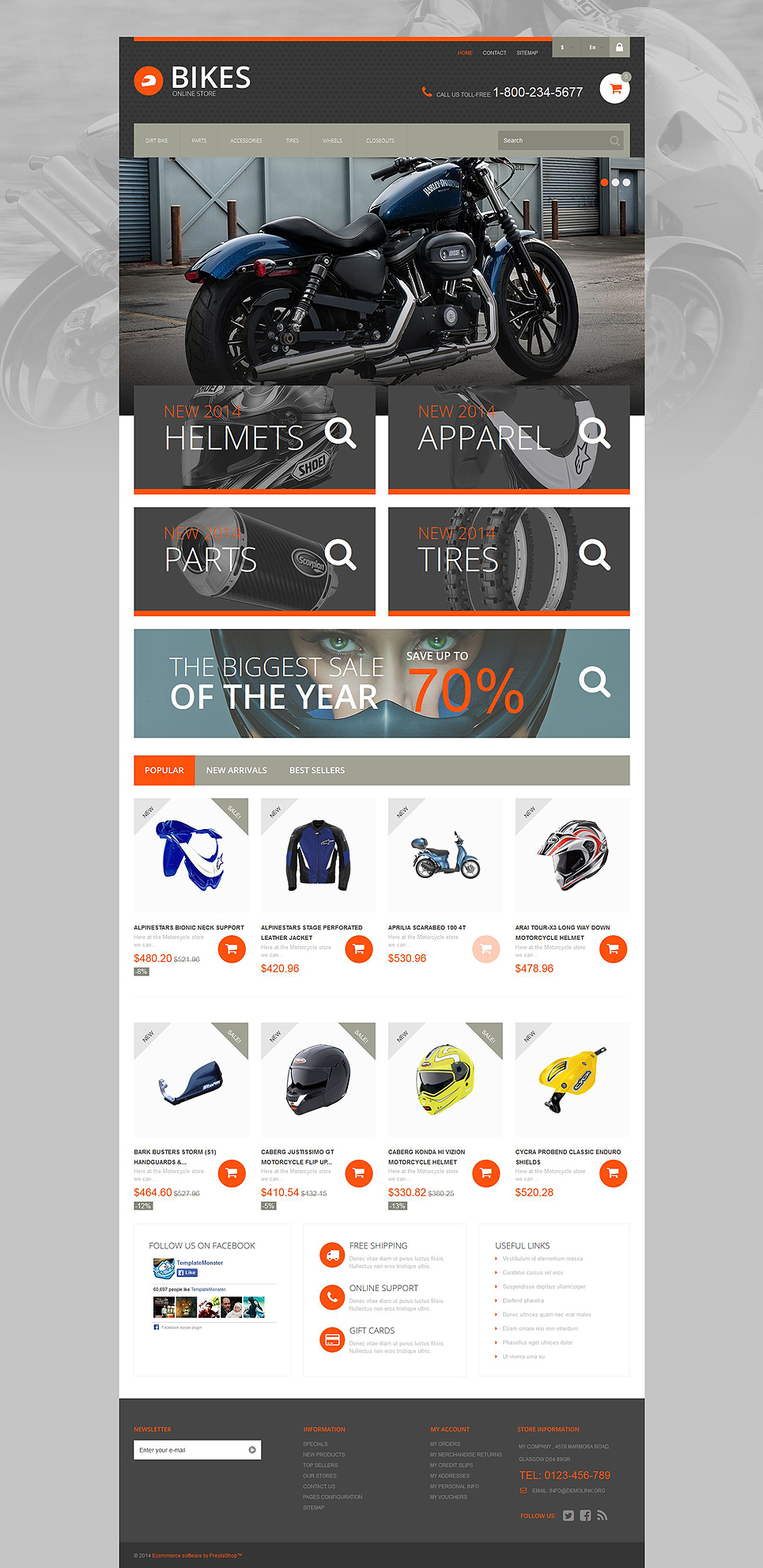 Speedy Ride PrestaShop Theme New Screenshots BIG