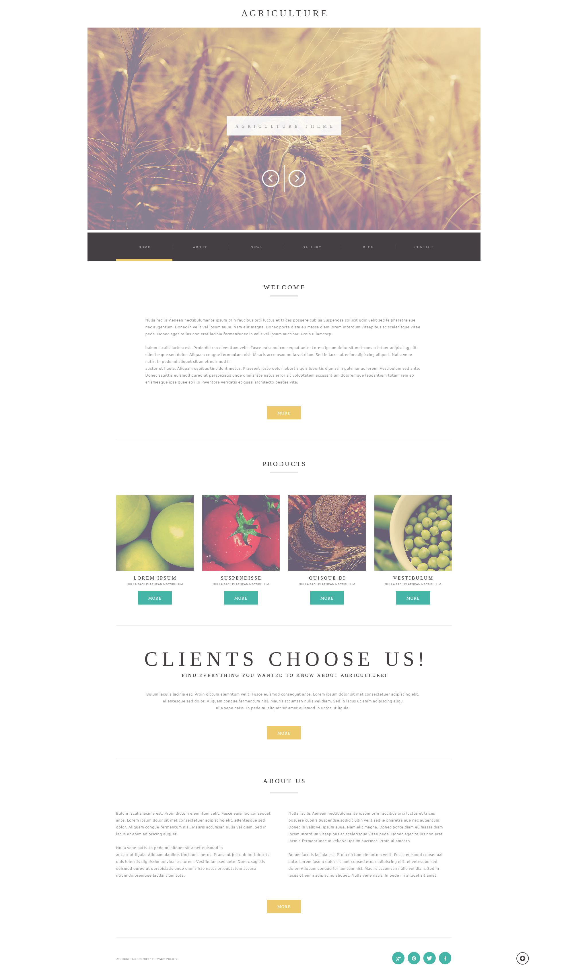 Tema De WordPress "Negocio de Agricultura" #52173 - captura de pantalla