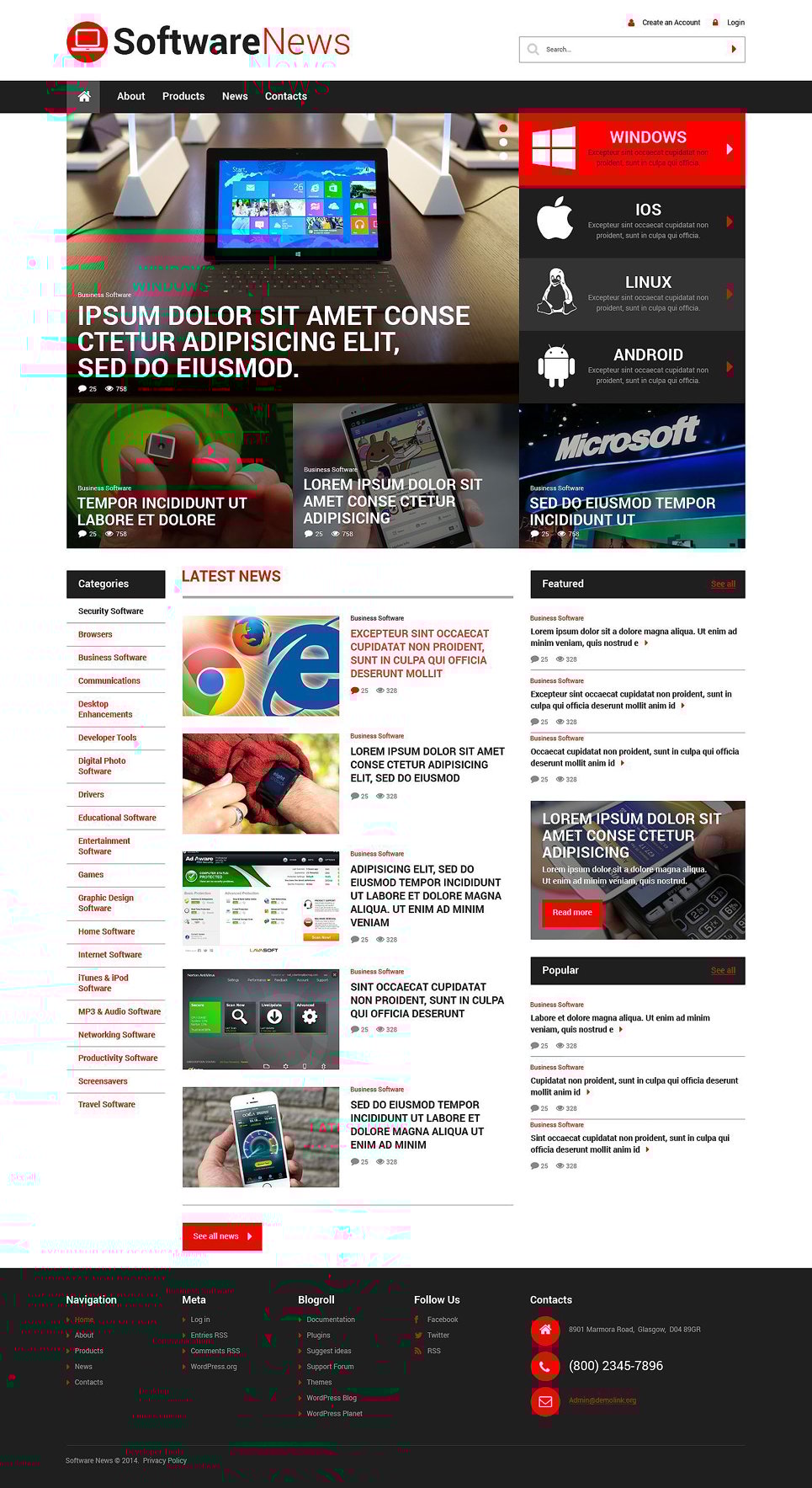 Web Development Responsive WordPress Theme New Screenshots BIG