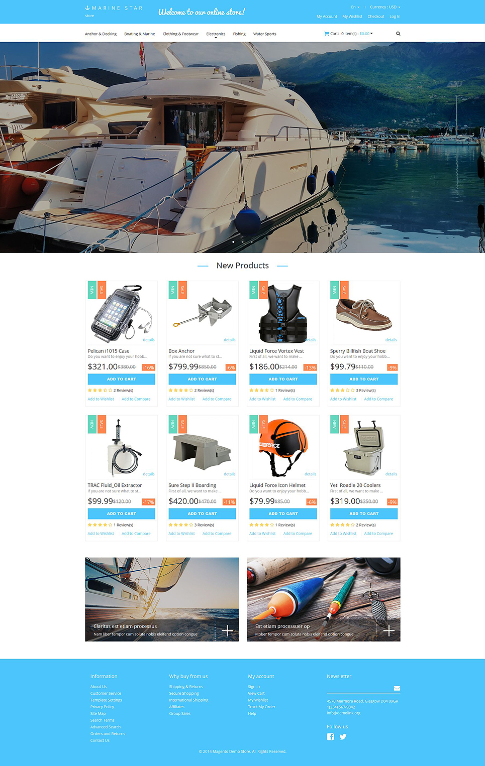 Yachting Responsive Magento Theme New Screenshots BIG