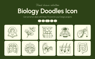 Biology Doodles Icon Pack