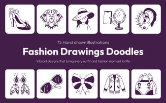 Fashion Drawings Illustration Set