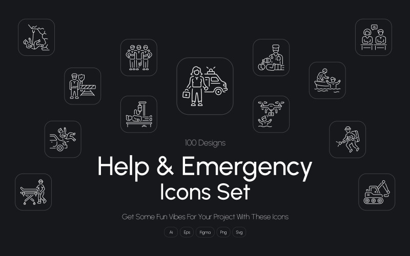 Help and Emergency Icons Set Icon Set