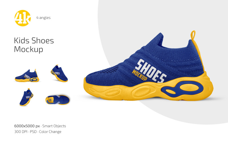 Kids Shoes Mockup PSD Template Product Mockup