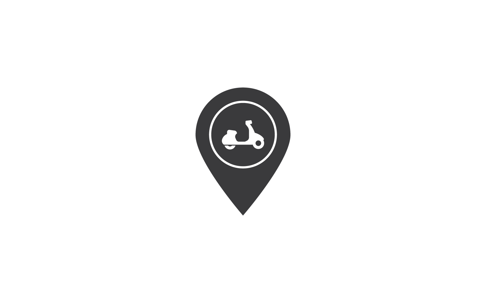 Plantilla de icono de ilustración de diseño de scooter