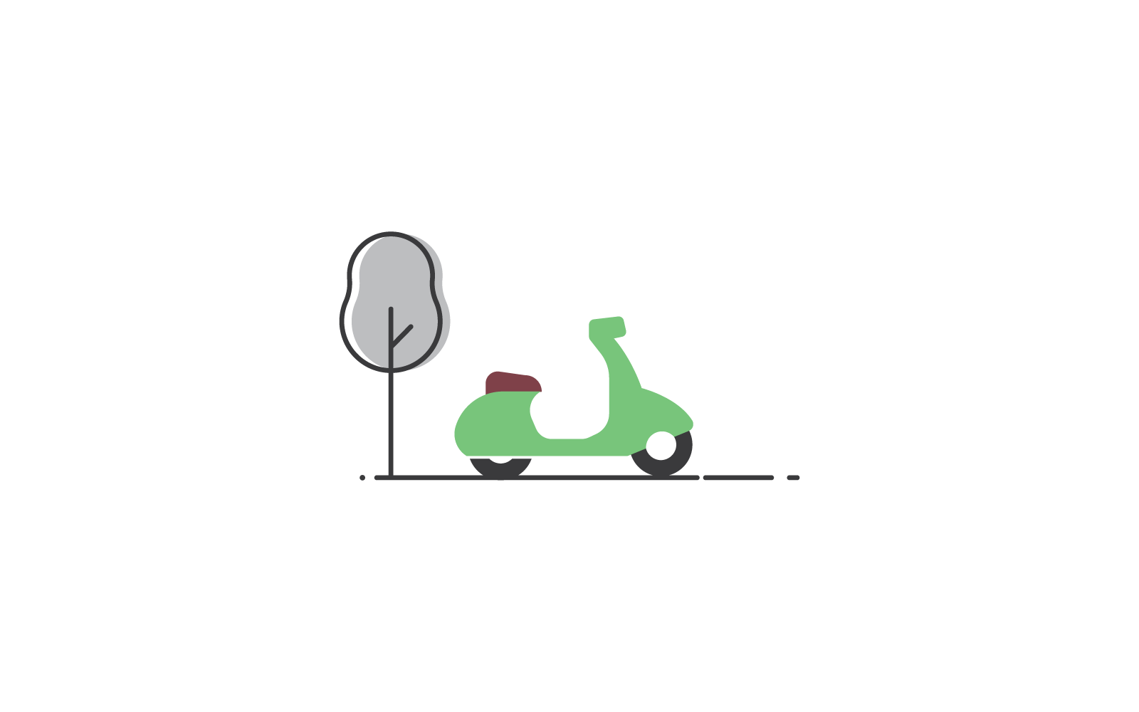 Scooter design illustration vector template