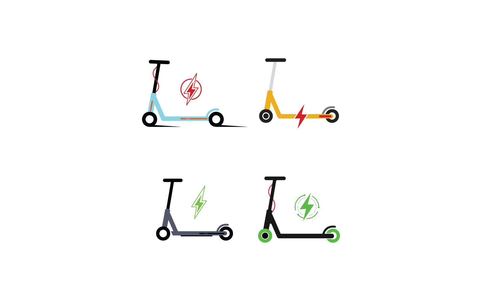 Scooter logo illustration vector icon template