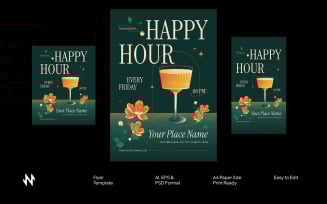 Summer Cocktail Happy Hour Flyer