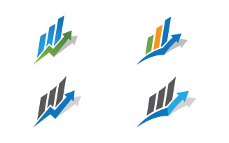 Business growth Finance concept logo illustration design v.46