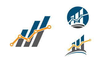 Business growth Finance concept logo illustration design v.47