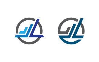 Business growth Finance concept logo illustration design v.49