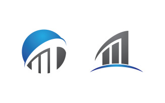 Business growth Finance concept logo illustration design v.50