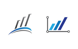 Business growth Finance concept logo illustration design v.51