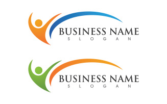 Healthy life Human fit sport logo sign illustration v.101