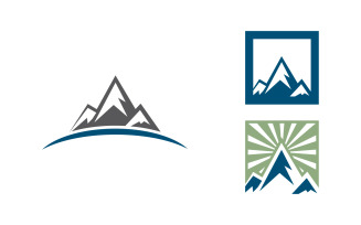 Mountain Hill icon Logo illustration design Template v.12
