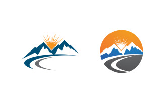 Mountain Hill icon Logo illustration design Template v.15