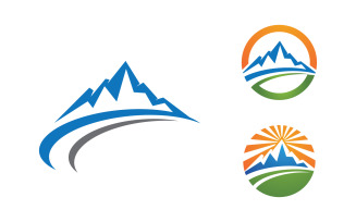 Mountain Hill icon Logo illustration design Template v.18
