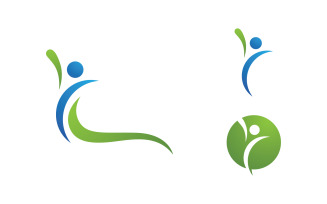 Healthy life Human fit sport logo sign illustration v.116