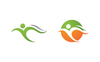 Healthy life Human fit sport logo sign illustration v.117
