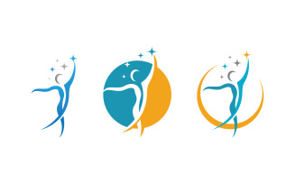 Healthy life Human fit sport logo sign illustration v.119