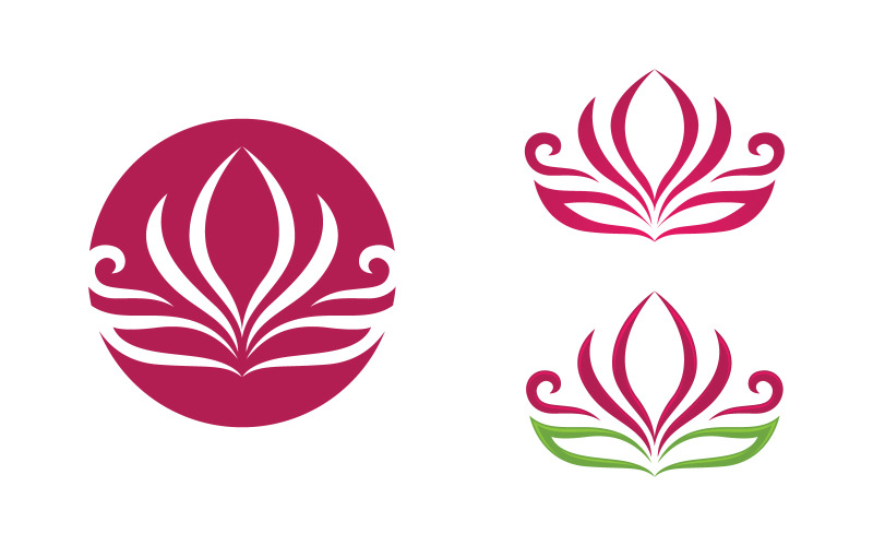 Lotus flower Logo Beauty Salon Cosmetic skincare vector icon design v.108 Logo Template