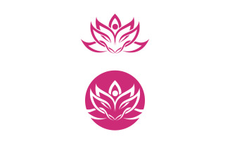 Lotus flower Logo Beauty Salon Cosmetic skincare vector icon design v.110