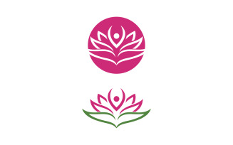 Lotus flower Logo Beauty Salon Cosmetic skincare vector icon design v.112