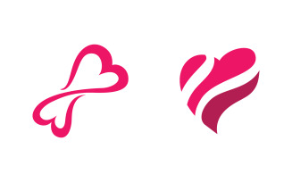 Love care adoption group network and social logo design v.1