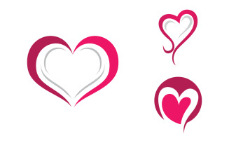 Love care adoption group network and social logo design v.2