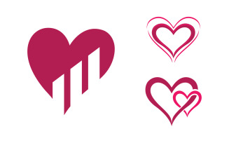 Love care adoption group network and social logo design v.4